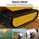 NNEMB Motorised Tracked Wheelbarrow Dumper-Briggs & Stratton CR950 Petrol Engine-500kg Capacity