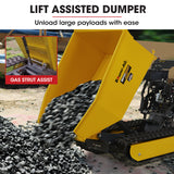 NNEMB Motorised Tracked Wheelbarrow Dumper-Briggs & Stratton CR950 Petrol Engine-500kg Capacity