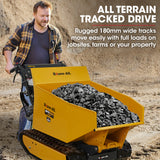 NNEMB Motorised Tracked Wheelbarrow Dumper-Briggs & Stratton CR950 Petrol Engine-500kg Capacity