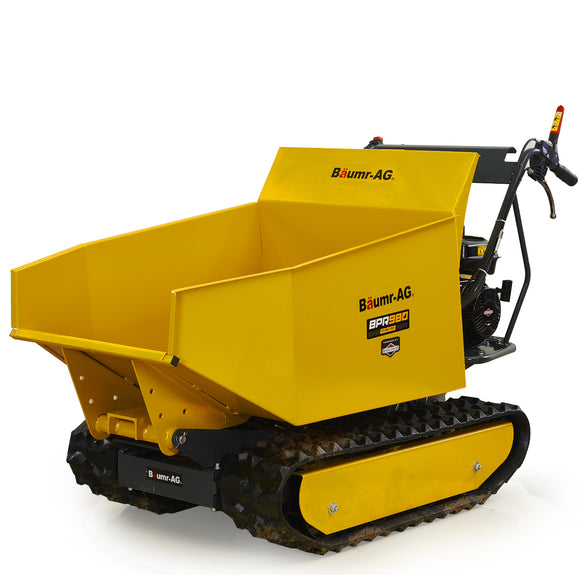 NNEMB Motorised Tracked Wheelbarrow Dumper-Briggs & Stratton CR950 Petrol Engine-500kg Capacity