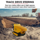 NNEMB Motorised Tracked Wheelbarrow Dumper-Briggs & Stratton CR950 Petrol Engine-500kg Capacity