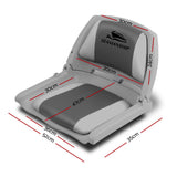NNEDSZ Set of 2 Folding Swivel Boat Seats - Grey & Charcoal