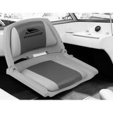 NNEDSZ Set of 2 Folding Swivel Boat Seats - Grey & Charcoal