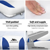 NNEDSZ Set of 2 Folding Swivel Boat Seats - White & Blue