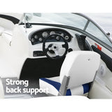 NNEDSZ Set of 2 Folding Swivel Boat Seats - White & Blue