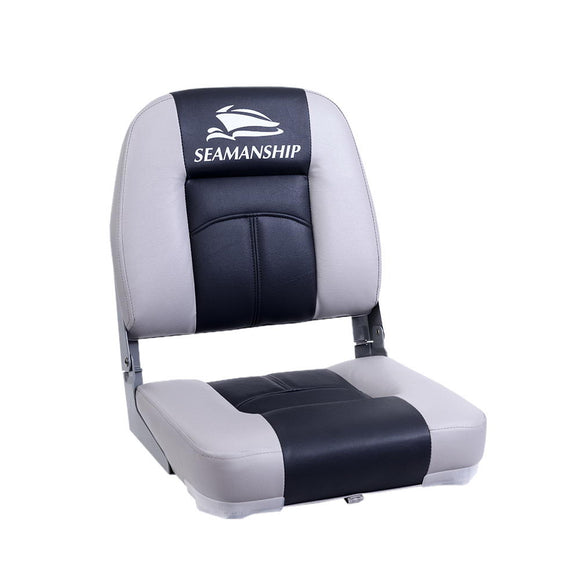 NNEDSZ Set of 2 Folding Boat Seats Seat Marine Seating Set Swivels All Weather Charcoal & Grey