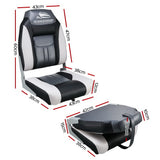 NNEDSZ Set of 2 Folding Swivel Boat Seats - Grey & Black