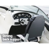NNEDSZ Set of 2 Folding Swivel Boat Seats - Grey & Black