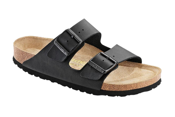 NNEKG Arizona Suede Leather Soft Footbed Sandal (Black Size 39 EU)