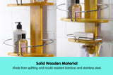 NNEDPE Bamboo Bathroom Shower Caddy Organizer