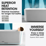 NNEMB Freestanding Bath Tub Gloss Acrylic Round 1750x800x633 White