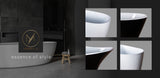 NNEMB Freestanding Bath Tub Gloss Acrylic Round 1750x800x633 White