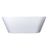 NNEMB 1700x690x590 Bathtub Gloss White Oval Shaped Freestanding Acrylic
