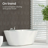 NNEMB 1700x690x590 Bathtub Gloss White Oval Shaped Freestanding Acrylic