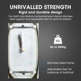 NNEMB Freestanding Bath Tub Gloss Acrylic Round 1680x760x730 White
