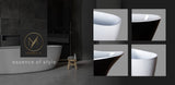 NNEMB Freestanding Bath Tub Gloss Acrylic Round 1680x760x730 White
