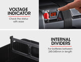 NNEMB Battery Box for Deep Cycle Batteries-with 12V and 2x USB-for Caravan Camper Trailer Boat