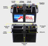 NNEMB Battery Box for Deep Cycle Batteries-with 12V and 2x USB-for Caravan Camper Trailer Boat