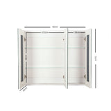 NNEDSZ Bathroom Vanity Mirror with Storage Cabinet - White