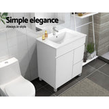 NNEDSZ 750mm Bathroom Vanity Cabinet Unit Wash Basin Sink Storage Freestanding White