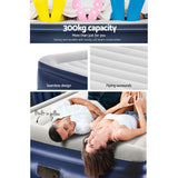NNEDSZ King Air Bed Inflatable Mattress Sleeping Mat Battery Built-in Pump