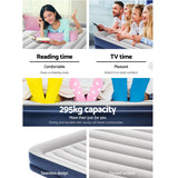NNEDSZ Air Bed Beds Mattress Premium Inflatable Built-in Pump Queen Size