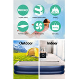 NNEDSZ Air Bed Beds Mattress Single Size Sleep Built-in Pump Camping Inflatable