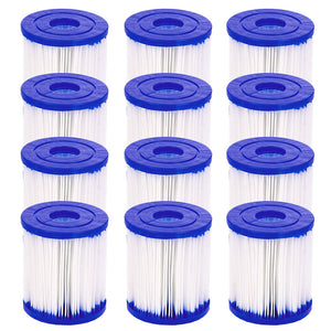 NNEDSZ 12X Filter Cartridge For Above Ground Swimming Pool 330GPH Filter Pump