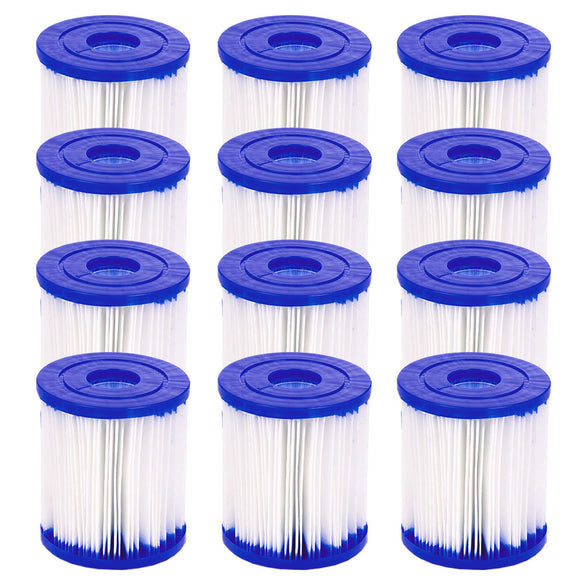 NNEDSZ 12X Filter Cartridge For Above Ground Swimming Pool 330GPH Filter Pump