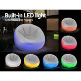 NNEDSZ Inflatable Seat Sofa LED Light Chair Outdoor Lounge Cruiser