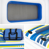 NNEDSZ Inflatable Floating Float Floats Island LoungePool 6-personWater Fun