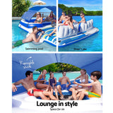 NNEDSZ Inflatable Floating Float Floats Island LoungePool 6-personWater Fun