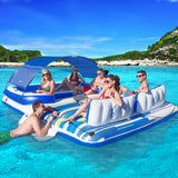 NNEDSZ Inflatable Floating Float Floats Island LoungePool 6-personWater Fun