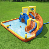 NNEDSZ Inflatable Water Slide Jumping Castle Double Slides for Pool Playground