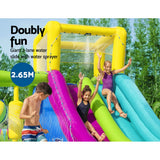 NNEDSZ Inflatable Water Pack Pool Slide Castle Playground H2OGO Splash Course