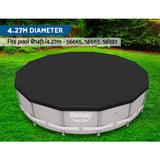 NNEDSZ 4.27m Swimming Pool Cover For Above Ground Pools LeafStop Black