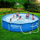 NNEDSZ Swimming Pool Above Ground Pools Filter Pump 3.66M Power Steel Frame