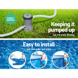 NNEDSZ Swimming Pool Above Ground Filter Pump Steel Pro™ Frame Pools 3.69M