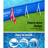 NNEDSZ Swimming Pool Above Ground Heavy Duty Steel Pro™ Frame Pools 4M