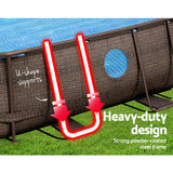 NNEDSZ Swimming Pool Above Ground Pools Power Steel Frame Filter Pump 4.27M