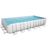 NNEDSZ Above Ground Swimming Pool Power Steel™ Rectangular Frame Pools Filter