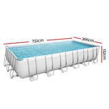 NNEDSZ Above Ground Swimming Pool Power Steel™ Rectangular Frame Pools Filter