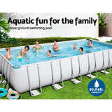 NNEDSZ Above Ground Swimming Pool Power Steel™ Rectangular Frame Pools Filter