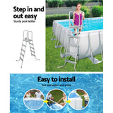 NNEDSZ Above Ground Swimming Pool Power Steel™ Rectangular Frame Pools Filter