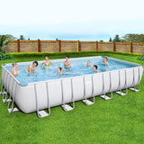 NNEDSZ Above Ground Swimming Pool Power Steel™ Rectangular Frame Pools Filter