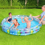 NNEDSZ Swimming Pool Above Ground Kids Play Pools Inflatable Family Round Clear