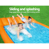 NNEDSZ Water Slide Spash Inflatable Kids Toy Outdoor Above Ground Play Pools