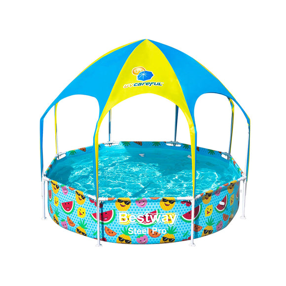 NNEDSZ Above Ground Swimming Pool with Mist Shade