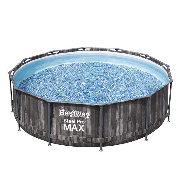 NNEDSZ Swimming Pool Above Ground Frame Steel Pro MAX Pools Filter Pump Ladder