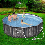 NNEDSZ Swimming Pool Above Ground Frame Steel Pro MAX Pools Filter Pump Ladder